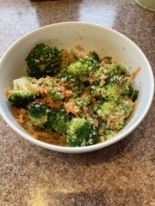 Quinoa with Broccoli, Carrots and Peas