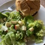 Salmon Burger and Salad